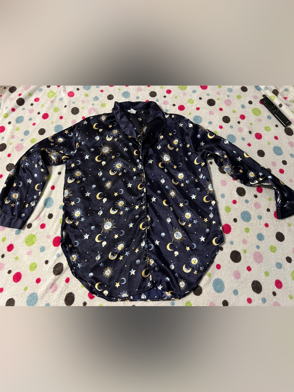 Navy Moon & Sun Pajama Top